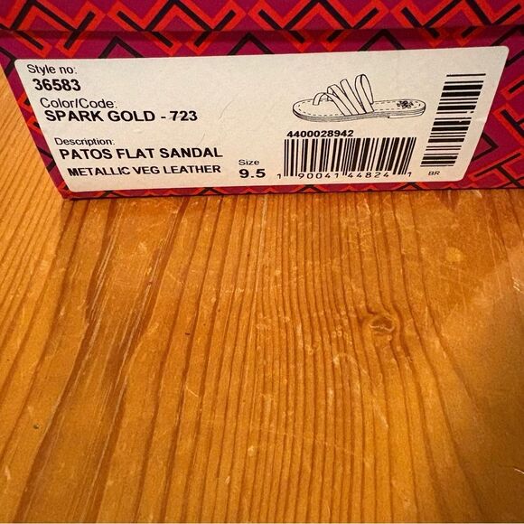 Tory Burch Patos Flat Sandal in Spark Gold. Size 6M. NEW! - Picture 12 of 12